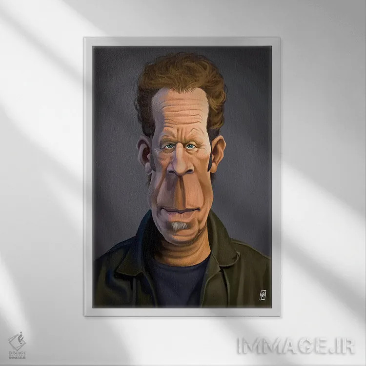 تابلو دکوراتیو تام ویتس اثر راب اسنو - نمای قابدار سفید