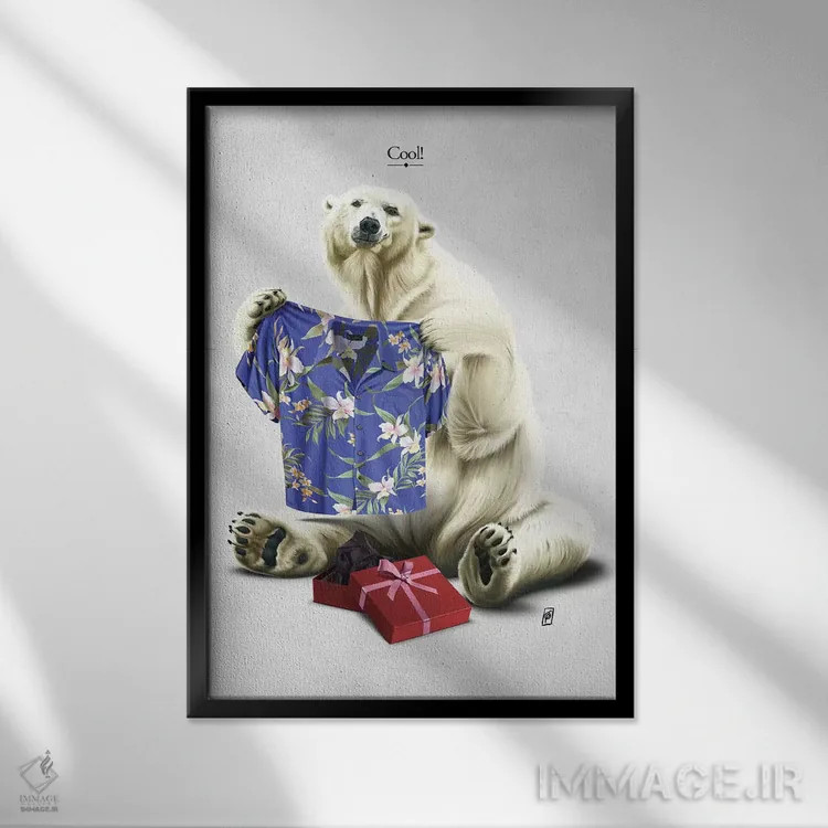 تابلو دکوراتیو باحال I اثر راب اسنو - نمای قابدار مشکی