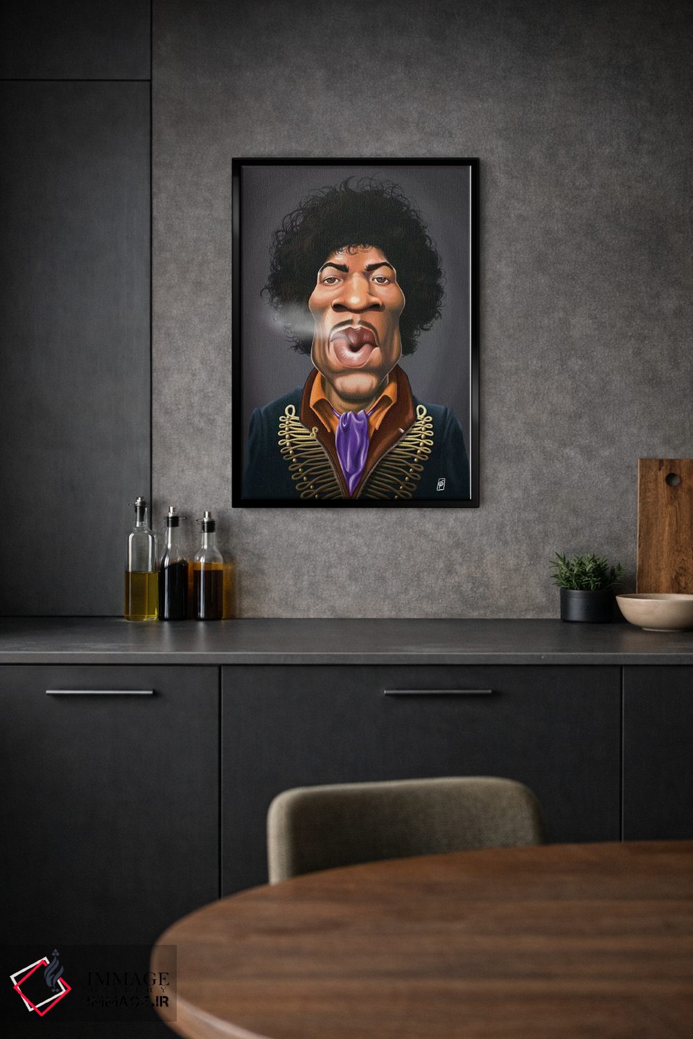 تابلو دکوراتیو جیمی هندریکس اثر راب اسنو - D1B