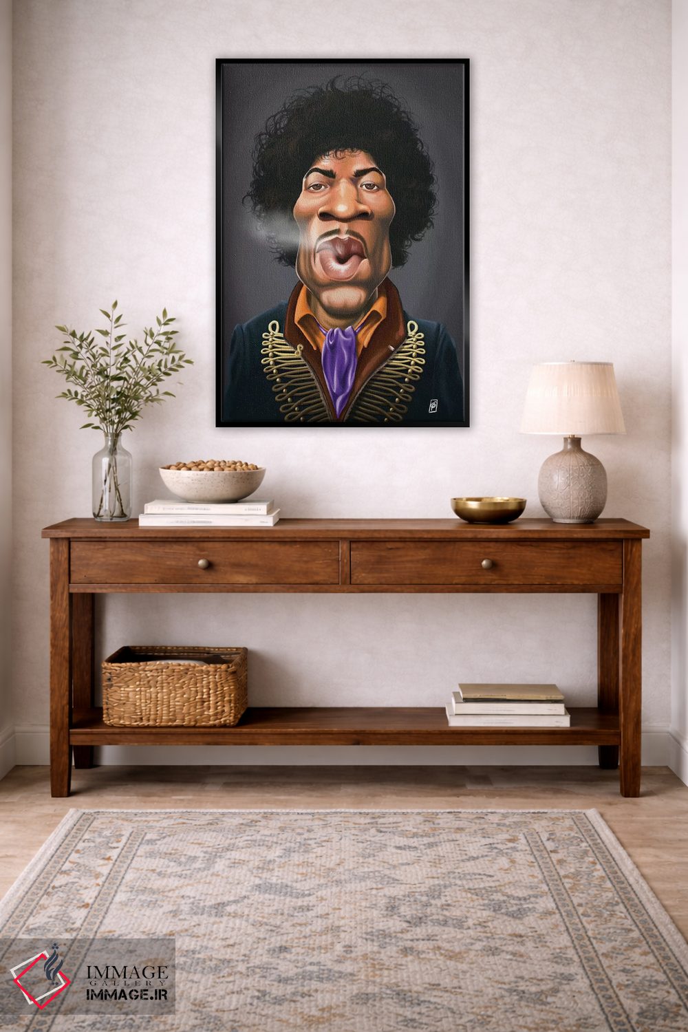 تابلو دکوراتیو جیمی هندریکس اثر راب اسنو - D4B