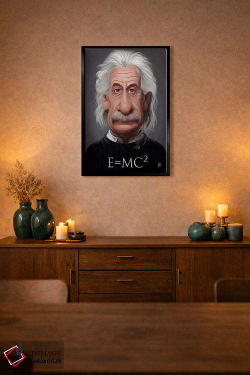 تابلو دکوراتیو آلبرت اینشتین اثر راب اسنو - D1B