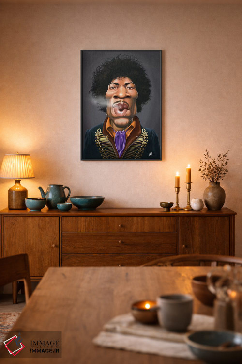 تابلو دکوراتیو جیمی هندریکس اثر راب اسنو - D5B