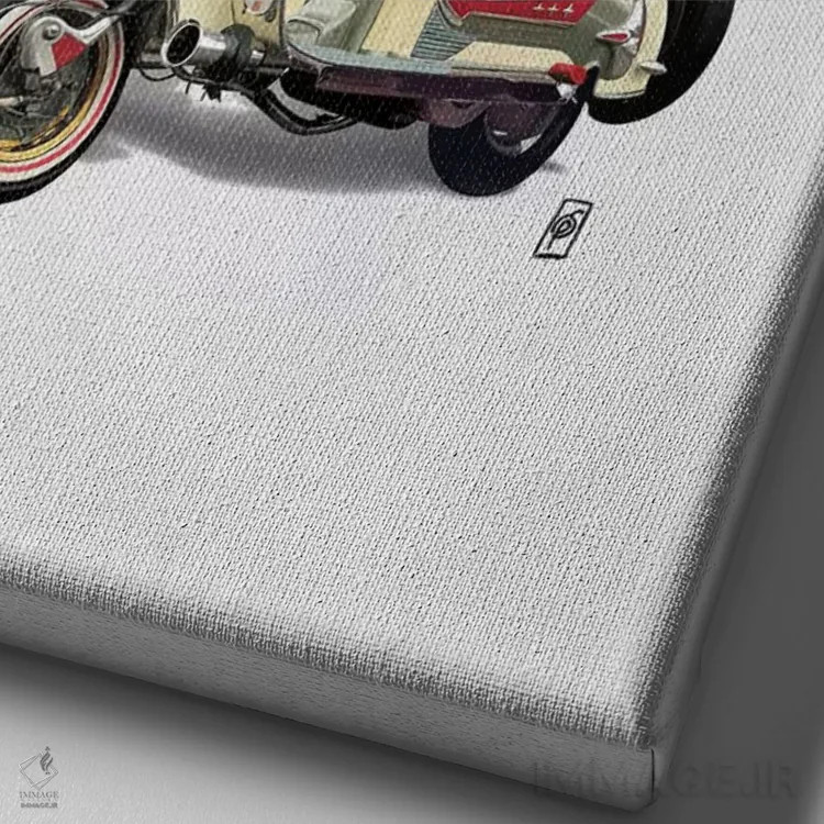 تابلو دکوراتیو بره I اثر راب اسنو - نمای نزدیک بافت بوم