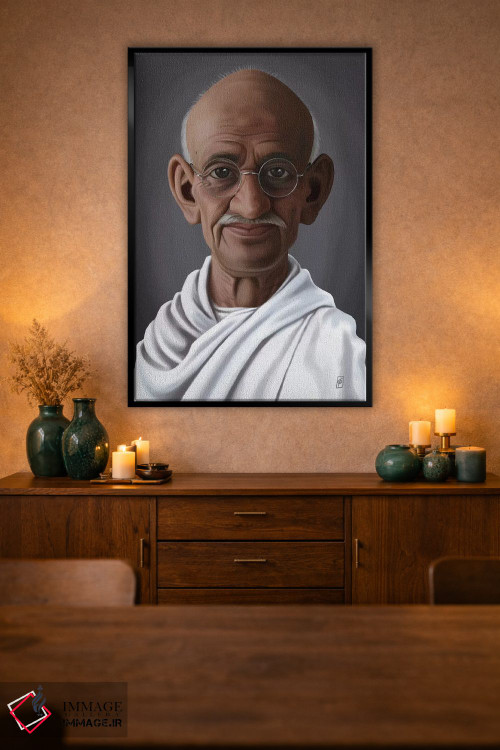 تابلو دکوراتیو مهاتما گاندی اثر راب اسنو - D2B