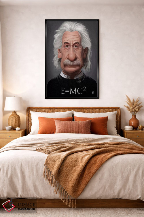 تابلو دکوراتیو آلبرت اینشتین اثر راب اسنو - D5B