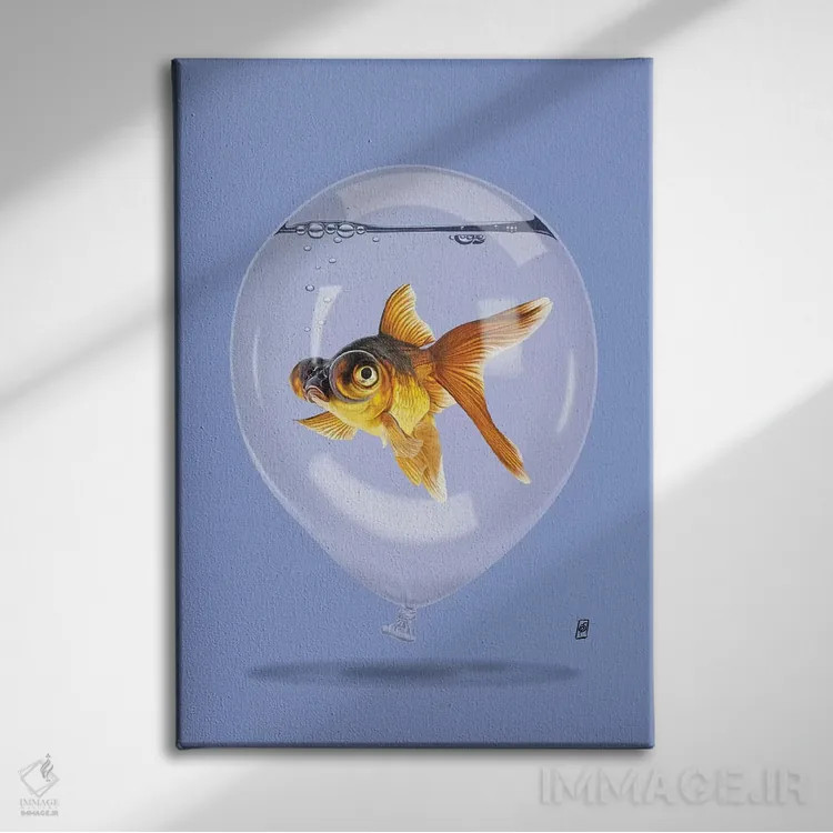 تابلو دکوراتیو رنگ بادکرده اثر راب اسنو - نمای روبهرو روی دیوار