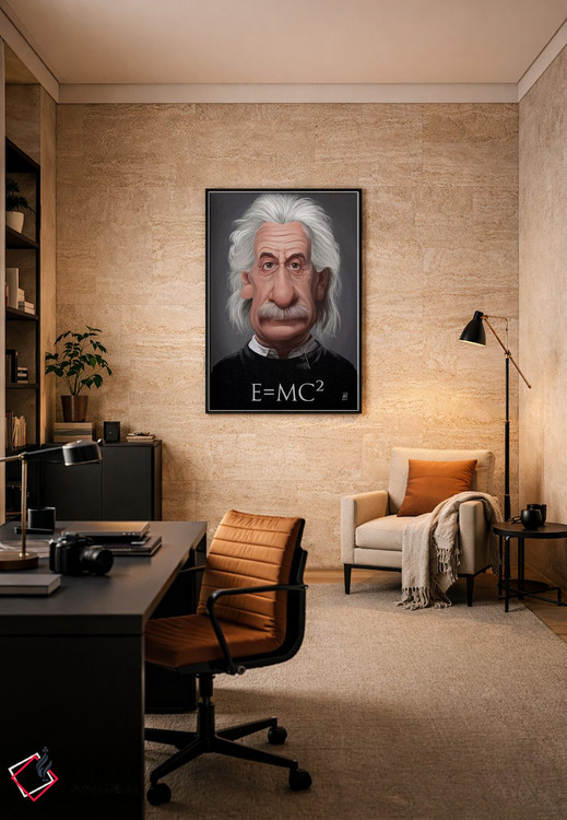 تابلو دکوراتیو آلبرت اینشتین اثر راب اسنو - D6B