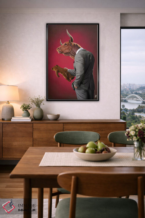 تابلو دکوراتیو گاو نر اثر راب اسنو - D5B