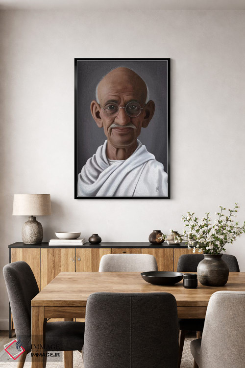 تابلو دکوراتیو مهاتما گاندی اثر راب اسنو - D5B