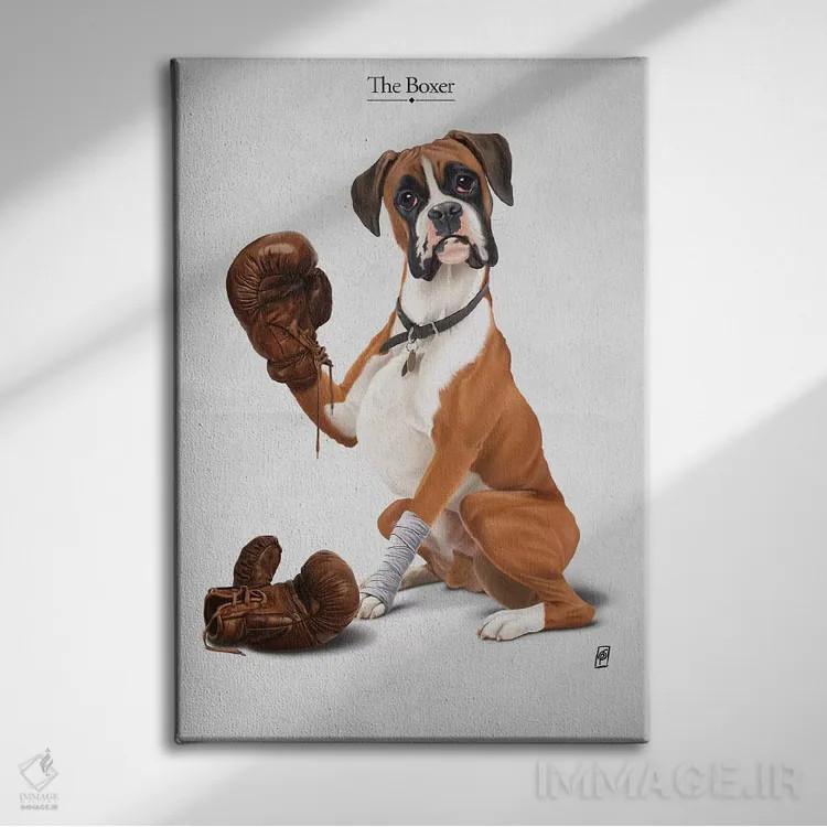 تابلو دکوراتیو بوکسور I اثر راب اسنو - نمای روبهرو روی دیوار