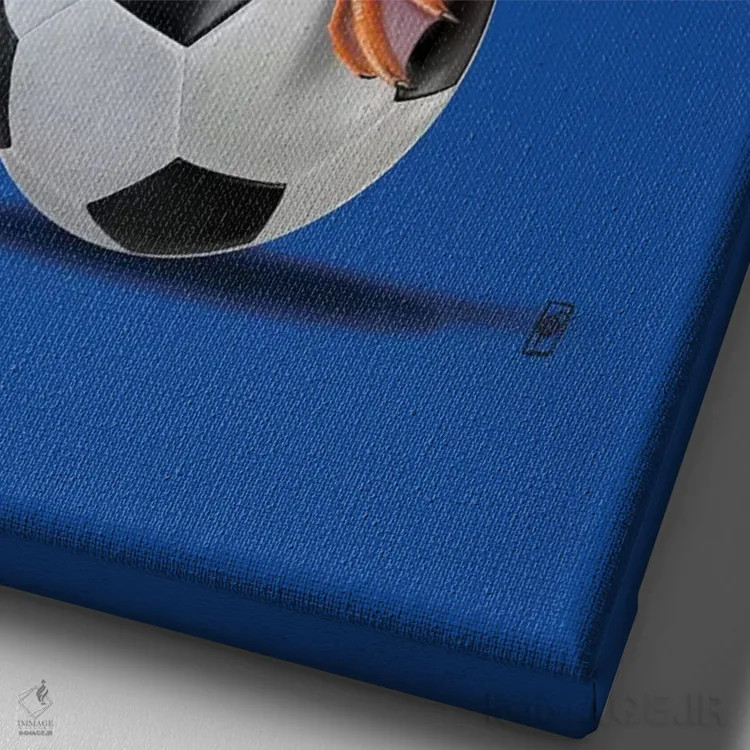 تابلو دکوراتیو رنگ پرنده اثر راب اسنو - نمای نزدیک بافت بوم