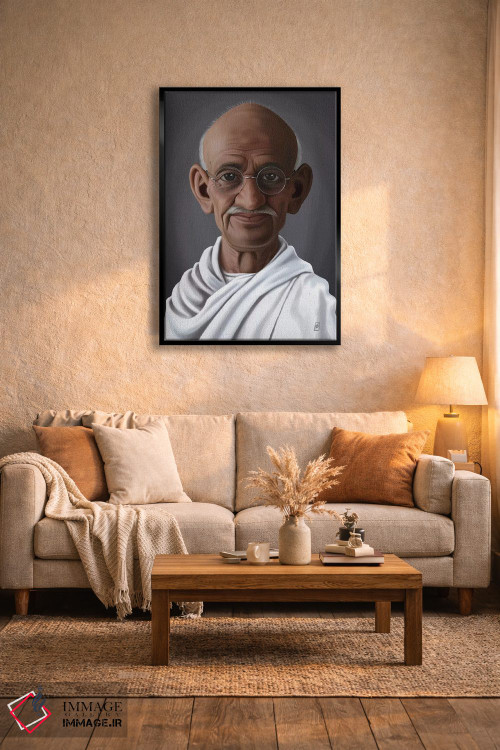 تابلو دکوراتیو مهاتما گاندی اثر راب اسنو - D6B