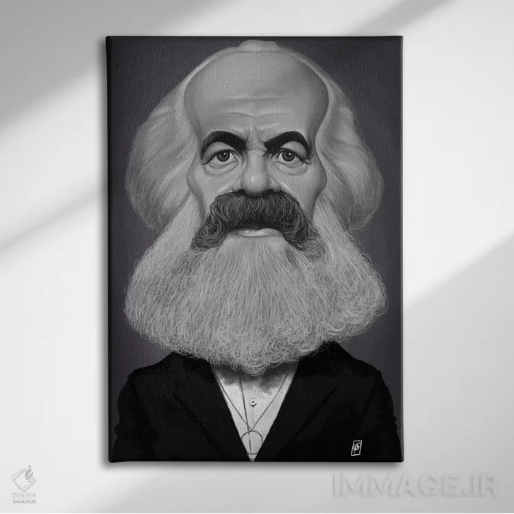 تابلو دکوراتیو کارل مارکس اثر راب اسنو - نمای روبهرو روی دیوار