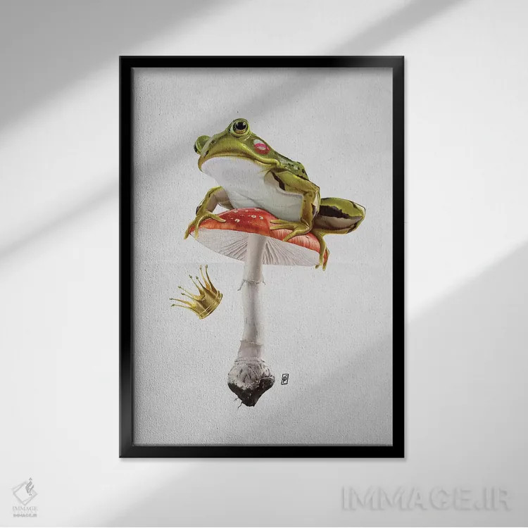 تابلو دکوراتیو بوسه اثر راب اسنو - نمای قابدار مشکی