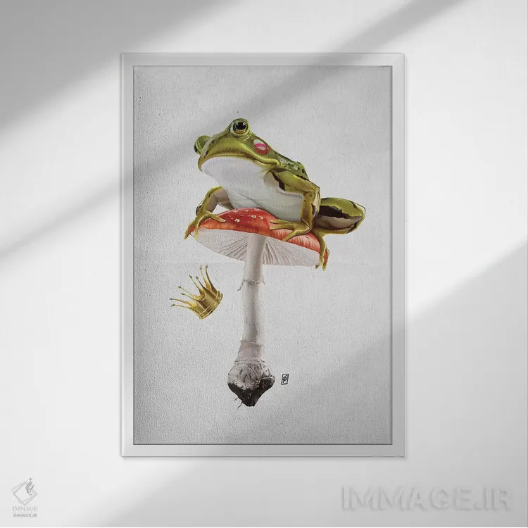 تابلو دکوراتیو بوسه اثر راب اسنو - نمای قابدار سفید