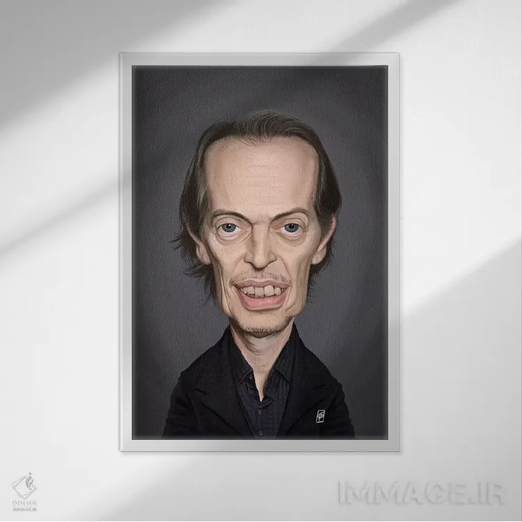 تابلو دکوراتیو استیو بوشمی اثر راب اسنو - نمای قابدار سفید