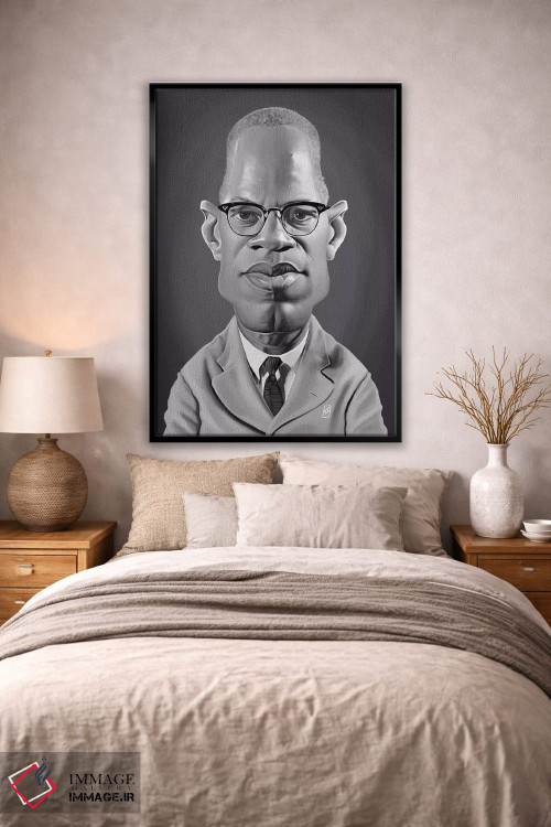 تابلو دکوراتیو مالکوم ایکس اثر راب اسنو - D2B