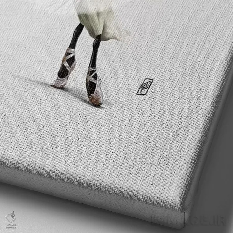 تابلو دکوراتیو دریاچه I اثر راب اسنو - نمای نزدیک بافت بوم