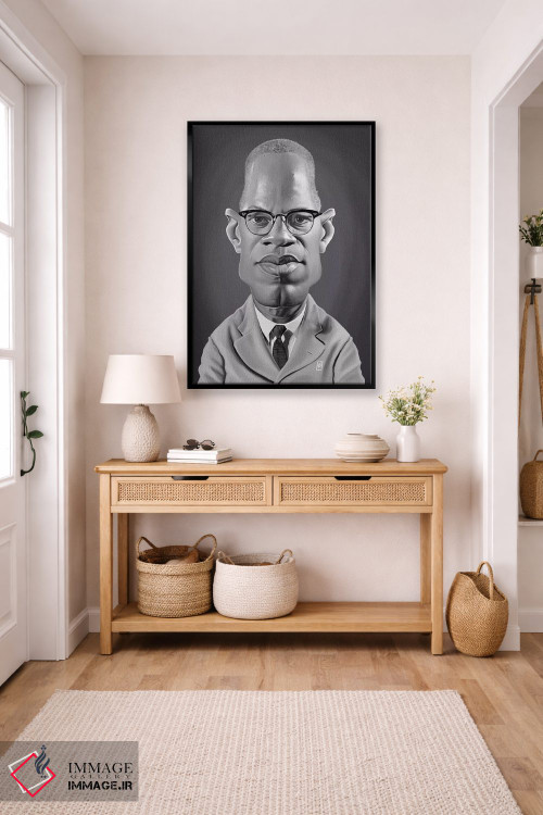 تابلو دکوراتیو مالکوم ایکس اثر راب اسنو - D6B