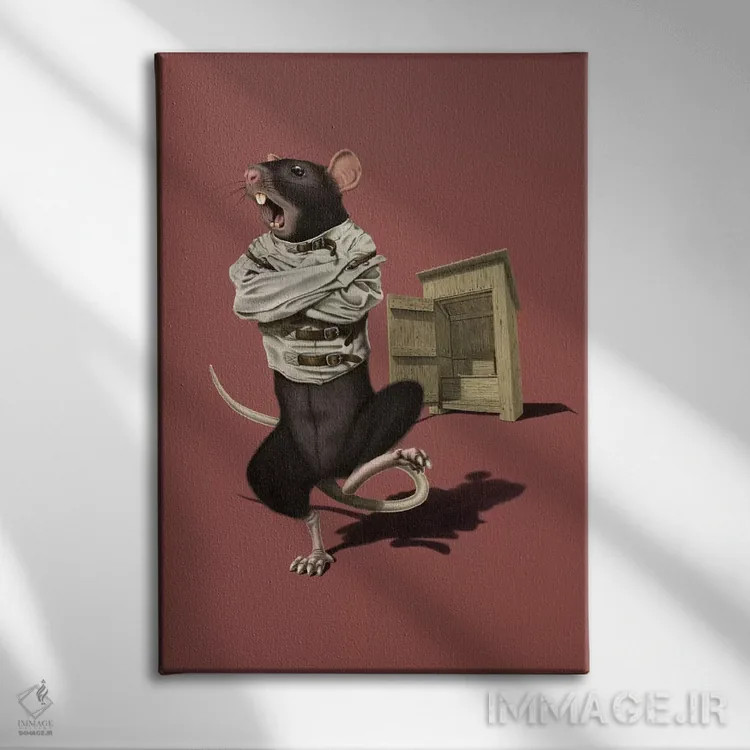 تابلو دکوراتیو مستراح III اثر راب اسنو - نمای روبهرو روی دیوار