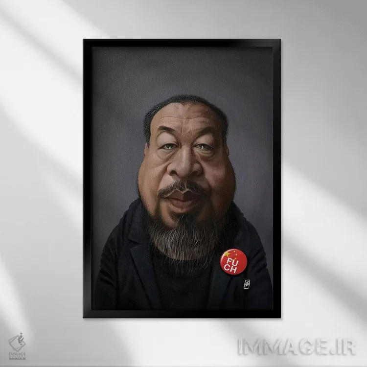 تابلو دکوراتیو آی وی وی اثر راب اسنو - نمای قابدار مشکی