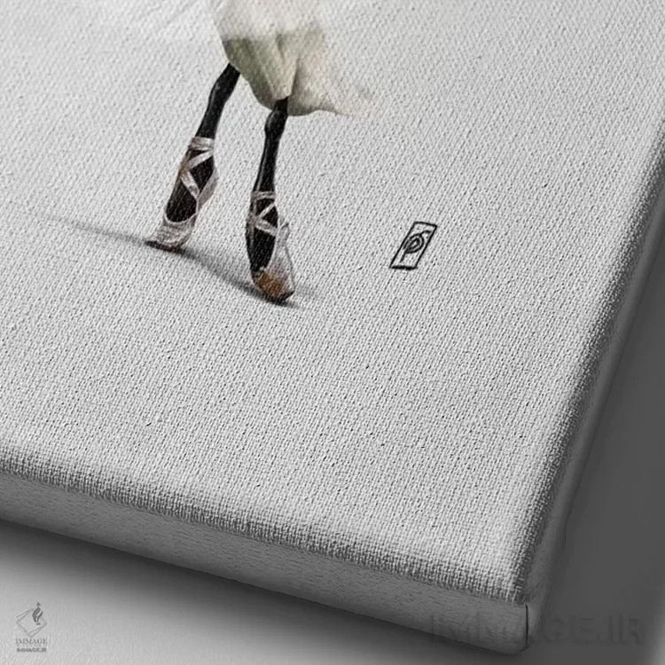 تابلو دکوراتیو دریاچه III اثر راب اسنو - نمای نزدیک بافت بوم