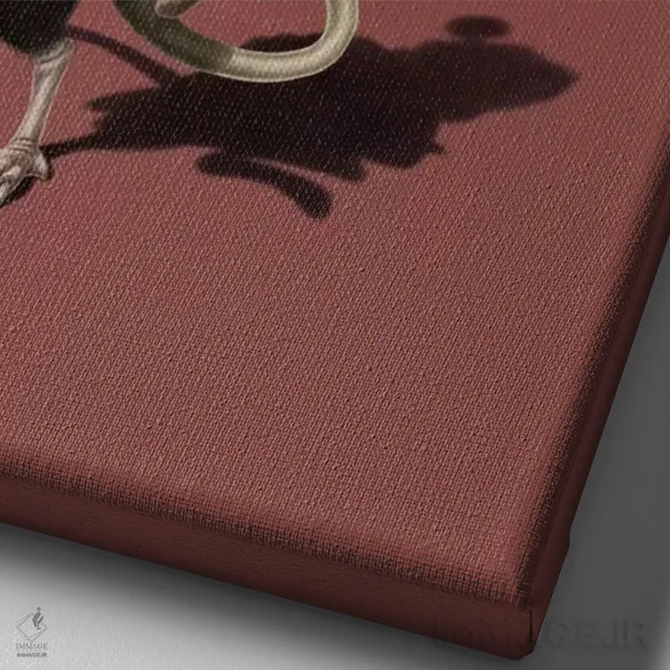 تابلو دکوراتیو مستراح III اثر راب اسنو - نمای نزدیک بافت بوم