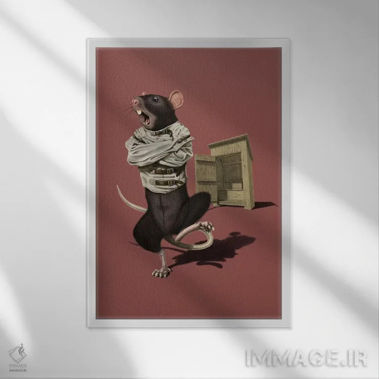 تابلو دکوراتیو مستراح III اثر راب اسنو - نمای قابدار سفید