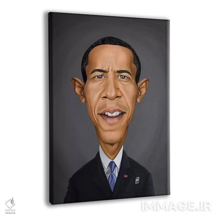 تابلو دکوراتیو باراک اوباما اثر راب اسنو - نمای پرسپکتیو محصول