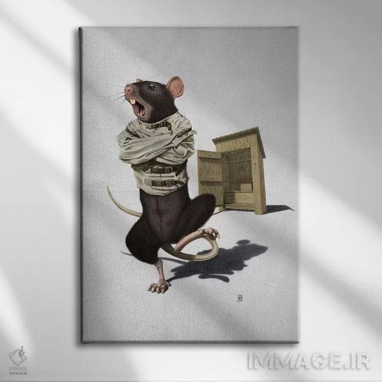 تابلو دکوراتیو مستراح II اثر راب اسنو - نمای روبهرو روی دیوار