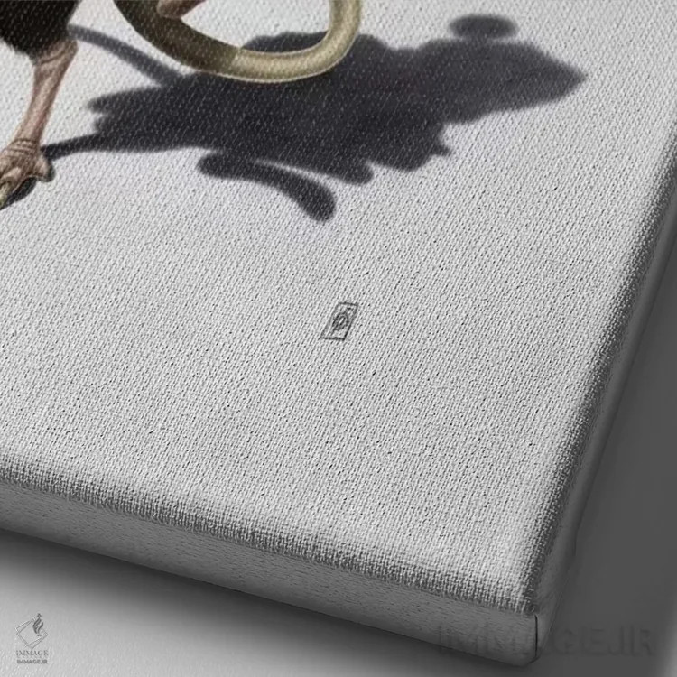 تابلو دکوراتیو مستراح II اثر راب اسنو - نمای نزدیک بافت بوم