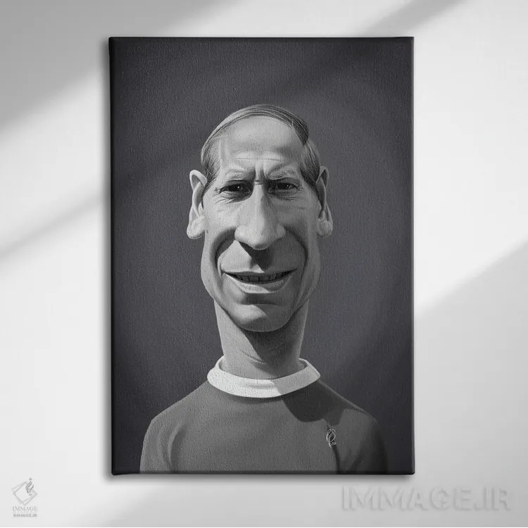 تابلو دکوراتیو بابی چارلتون اثر راب اسنو - نمای روبهرو روی دیوار