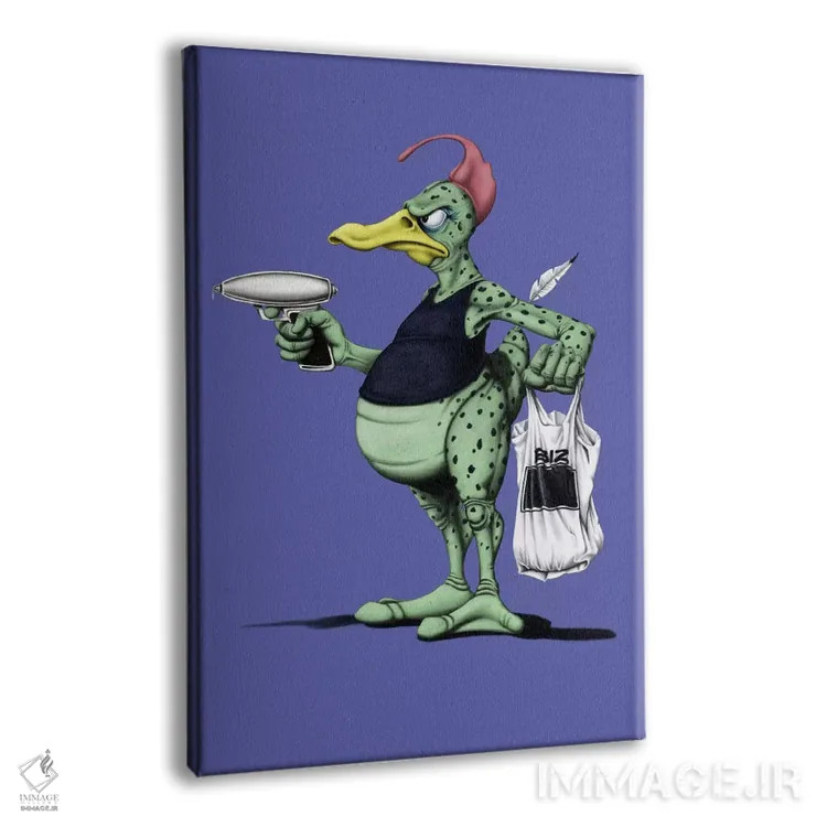 تابلو دکوراتیو اردک فضایی III اثر راب اسنو - نمای پرسپکتیو محصول