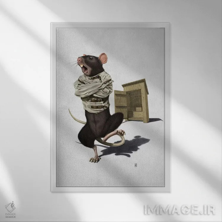 تابلو دکوراتیو مستراح II اثر راب اسنو - نمای قابدار سفید