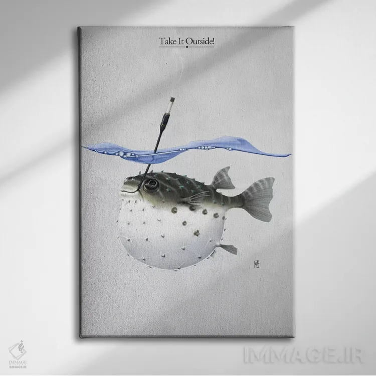 تابلو دکوراتیو بیرون برویم اثر راب اسنو - نمای روبهرو روی دیوار