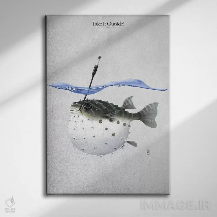 تابلو دکوراتیو بیرون برویم اثر راب اسنو - نمای روبهرو روی دیوار