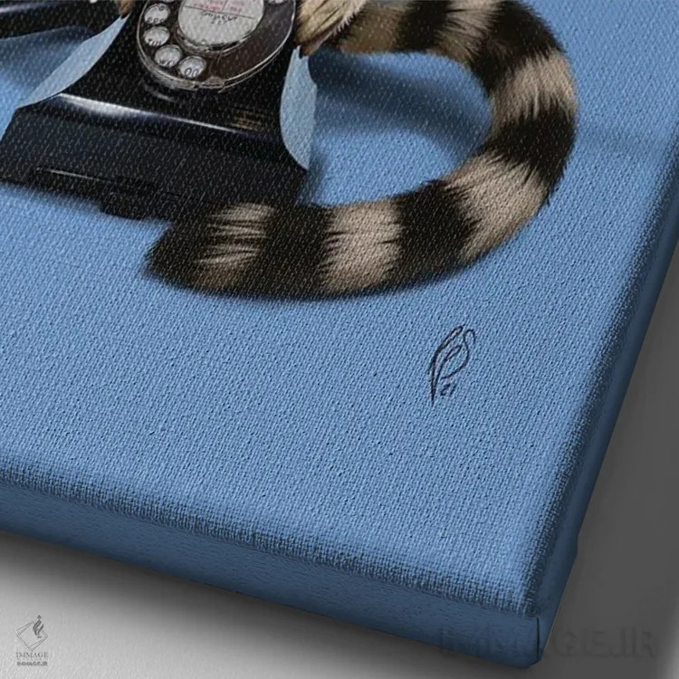 تابلو دکوراتیو حلقه اثر راب اسنو - نمای نزدیک بافت بوم