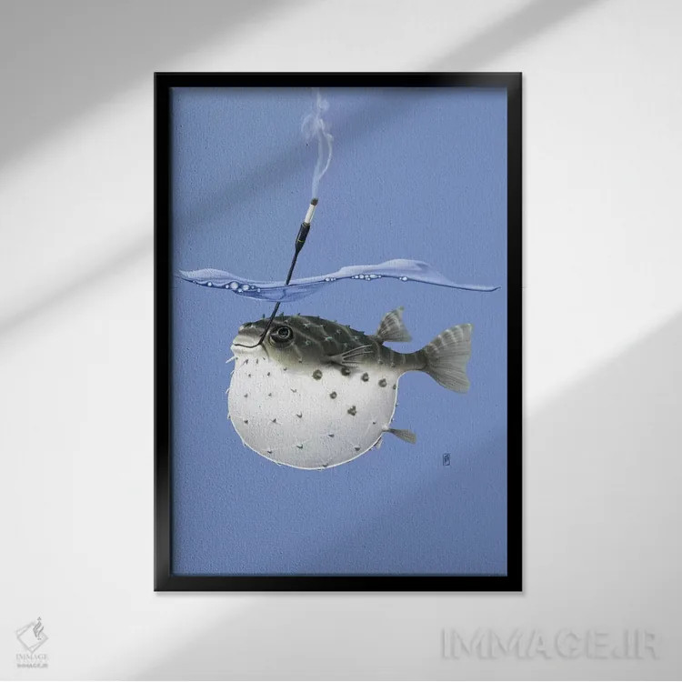 تابلو دکوراتیو بیرون برویم ۳ اثر راب اسنو - نمای قابدار مشکی