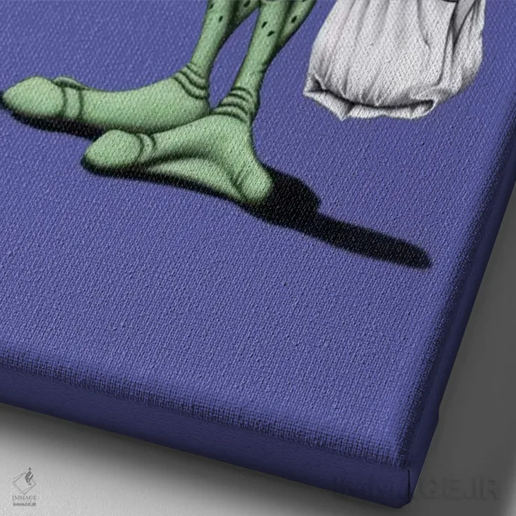 تابلو دکوراتیو اردک فضایی III اثر راب اسنو - نمای نزدیک بافت بوم