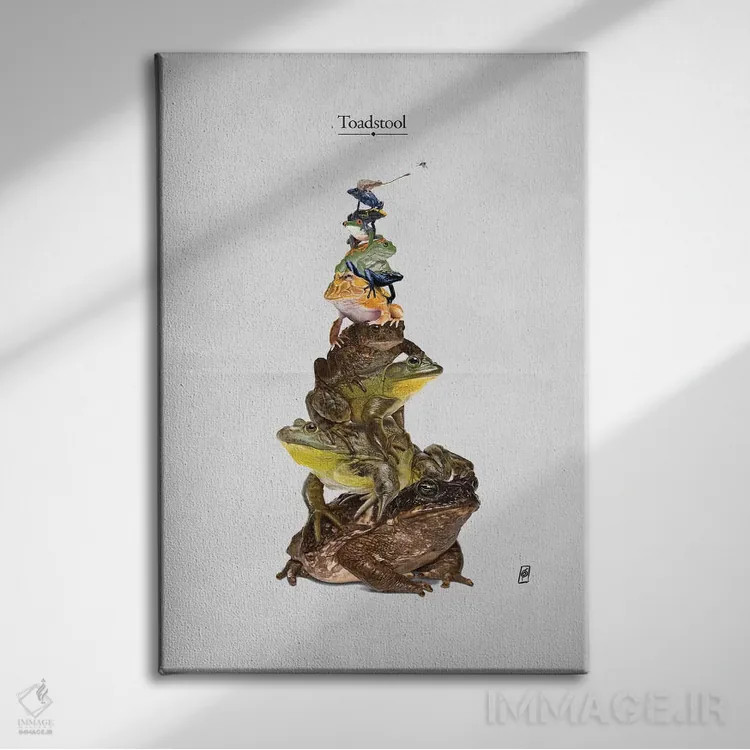 تابلو دکوراتیو قارچ زهرآلود اثر راب اسنو - نمای روبهرو روی دیوار