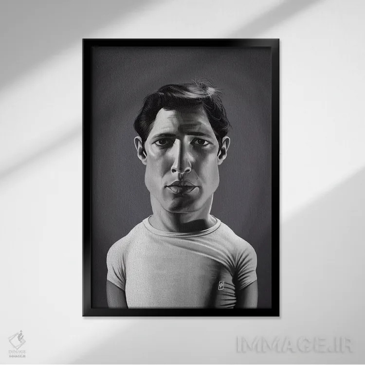 تابلو دکوراتیو مارلون براندو اثر راب اسنو - نمای قابدار مشکی