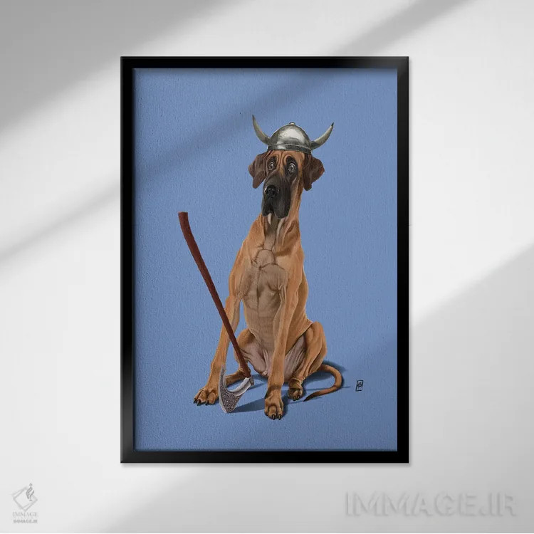 تابلو دکوراتیو عالی اثر راب اسنو - نمای قابدار مشکی