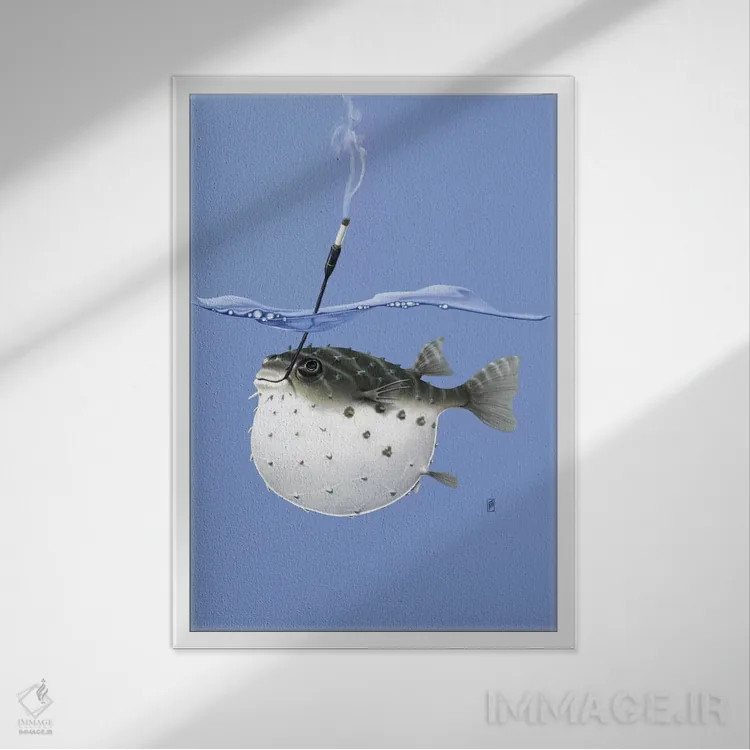 تابلو دکوراتیو بیرون برویم ۳ اثر راب اسنو - نمای قابدار سفید