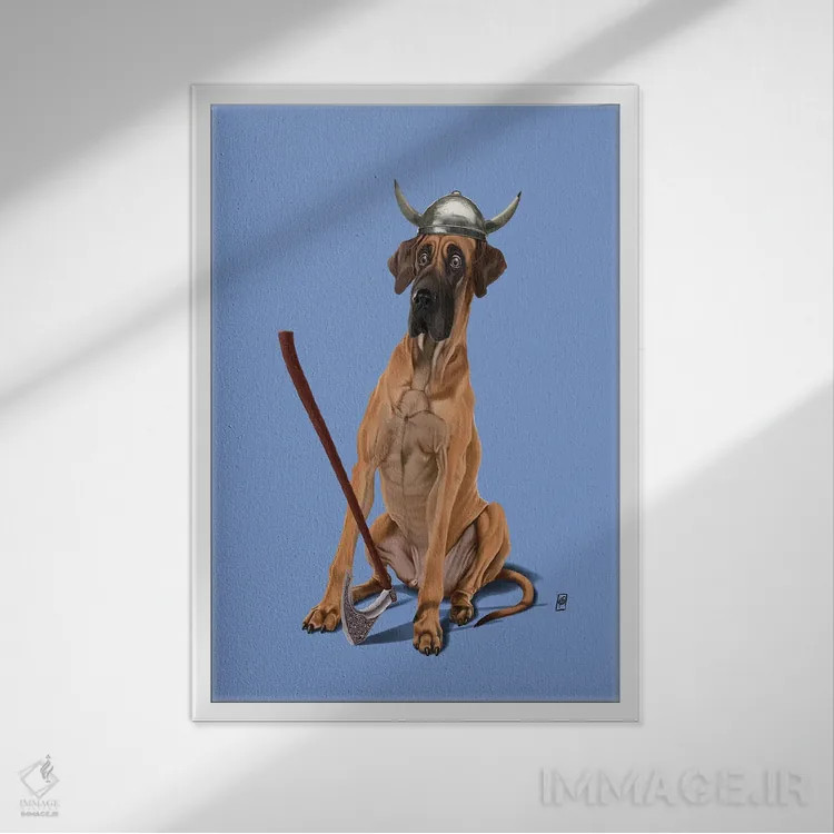 تابلو دکوراتیو عالی اثر راب اسنو - نمای قابدار سفید