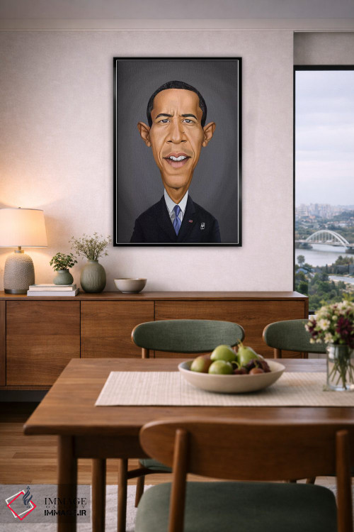 تابلو دکوراتیو باراک اوباما اثر راب اسنو - D6B