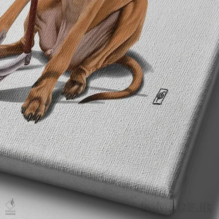 تابلو دکوراتیو عالی اثر راب اسنو - نمای نزدیک بافت بوم