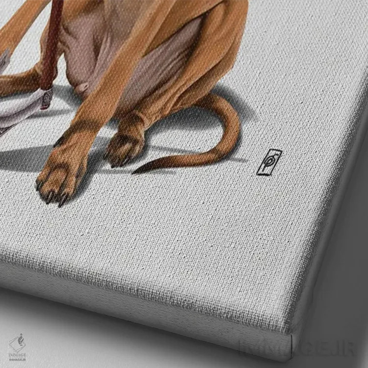 تابلو دکوراتیو عالی اثر راب اسنو - نمای نزدیک بافت بوم