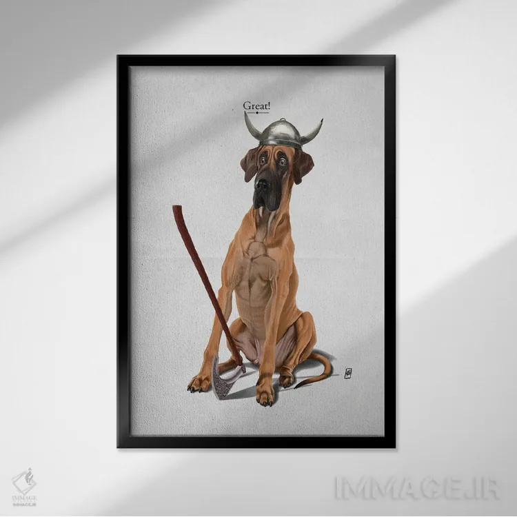 تابلو دکوراتیو عالی اثر راب اسنو - نمای قابدار مشکی