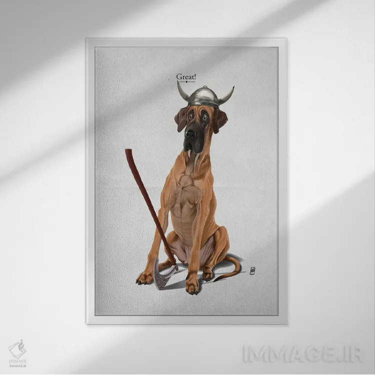 تابلو دکوراتیو عالی اثر راب اسنو - نمای قابدار سفید