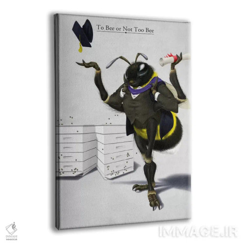 تابلو دکوراتیو زنبور بودن یا نبودن اثر راب اسنو - نمای پرسپکتیو محصول